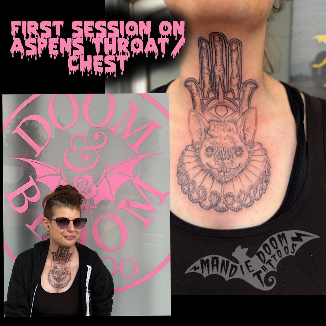 Tattoo by @mandiedoomtattoos — blackwork