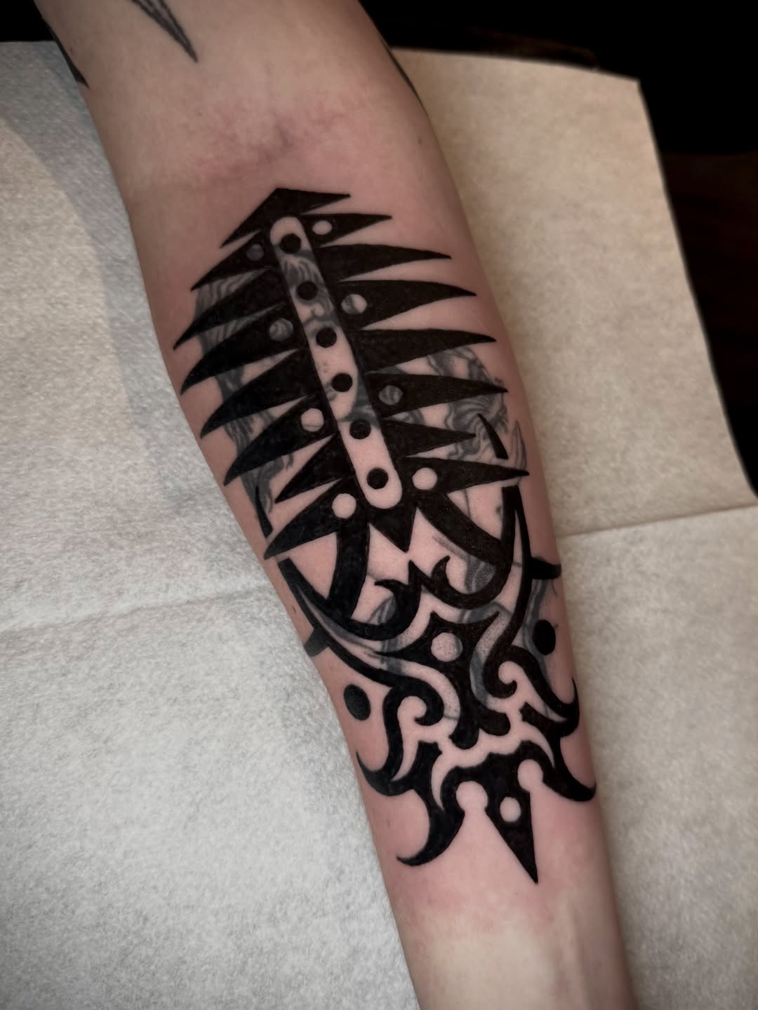 Tattoo by @jacobjamesk β blackwork, tribal