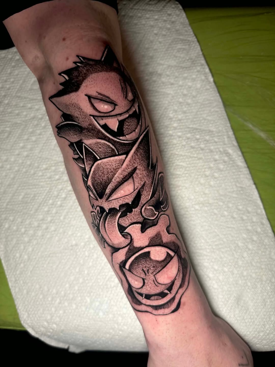 Tattoo by @robertsmithfl — anime, dotwork