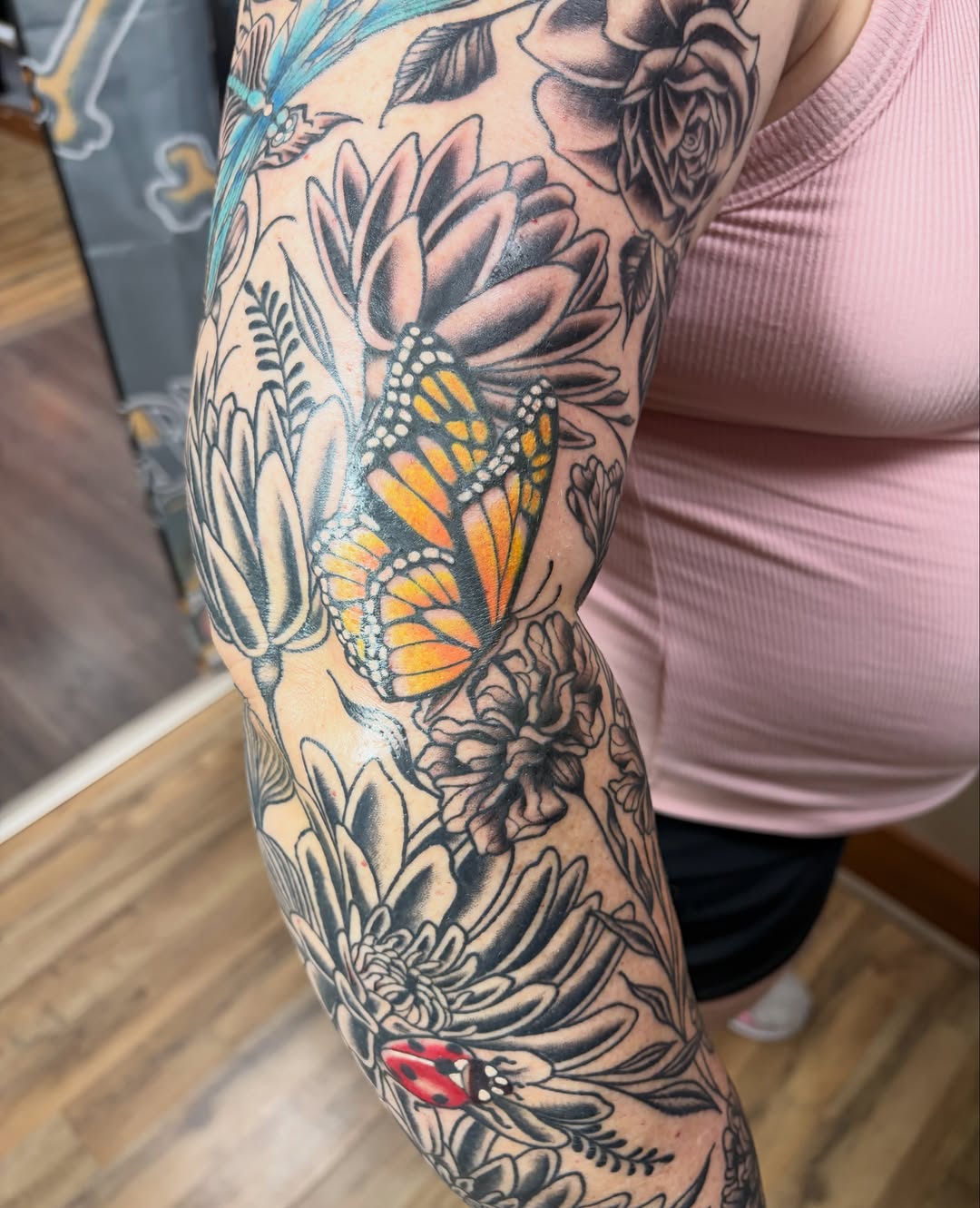 Tattoo by @juniper_oshea — black_and_grey, neo_traditional