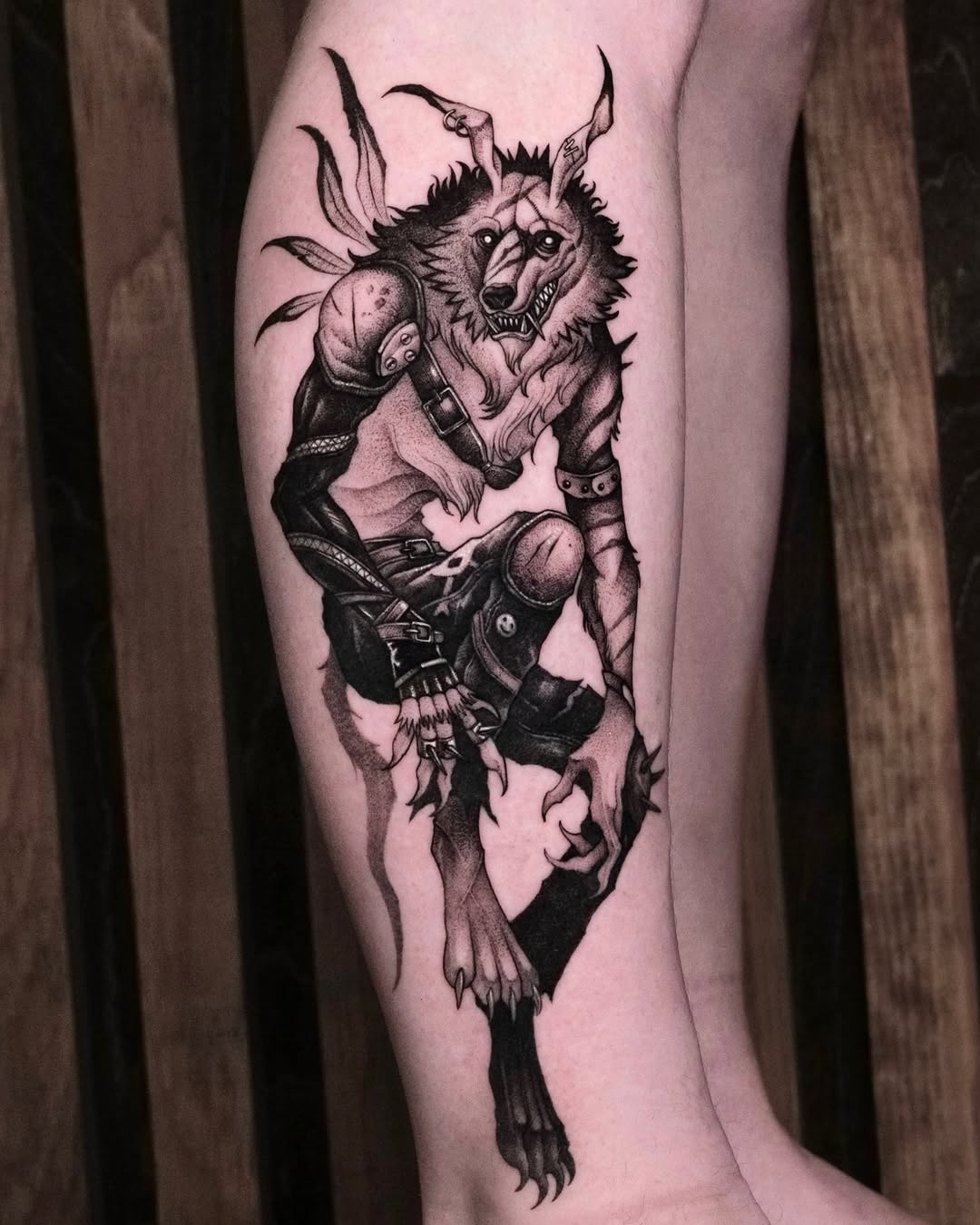 Tattoo by @47volt β dark_realism, dotwork
