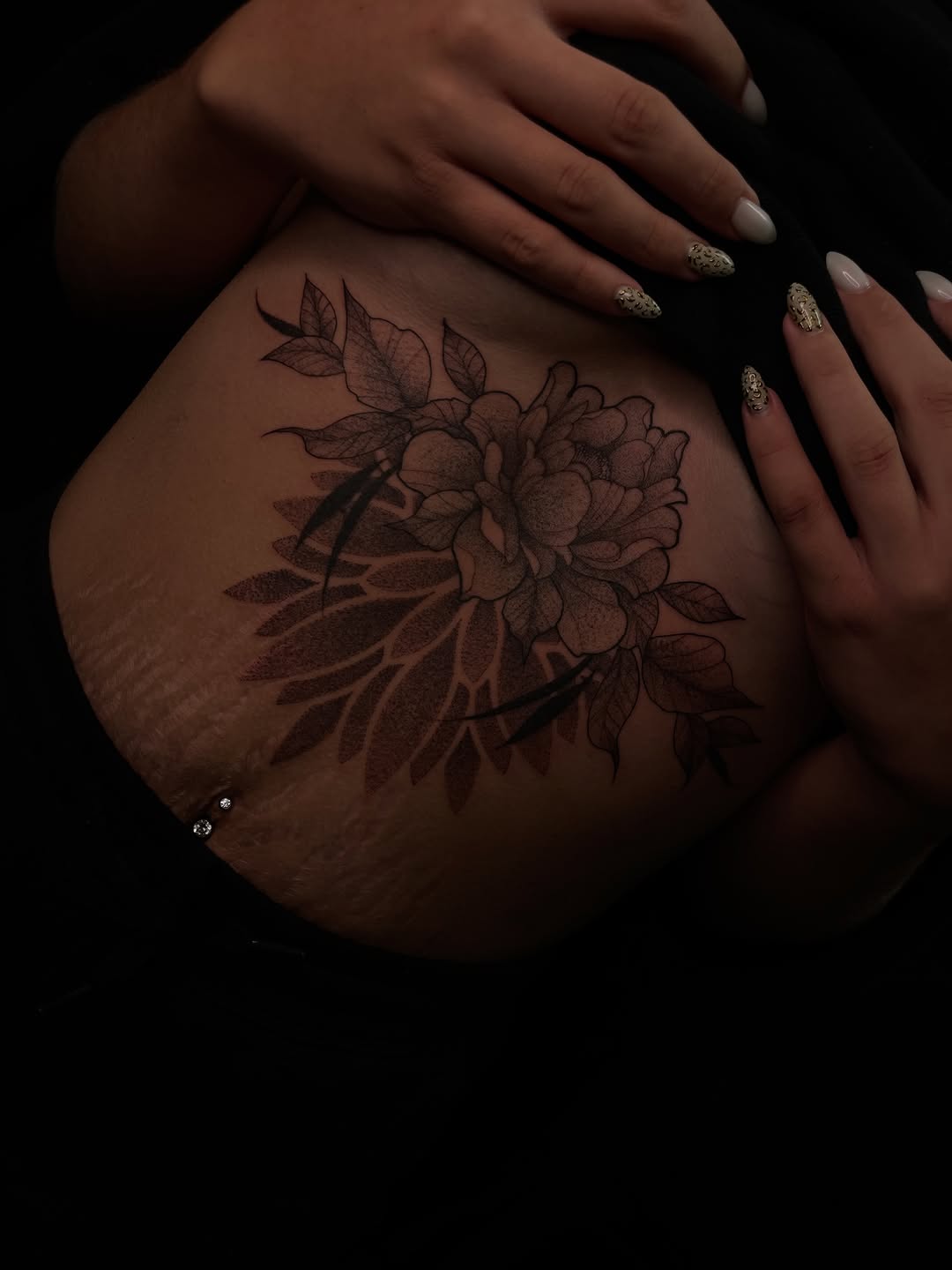 Tattoo by @_sinnertattoos โ fine_line, dotwork