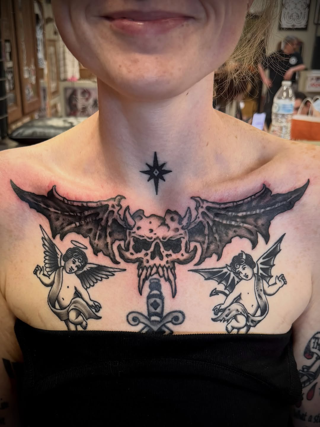 Tattoo by @minnesota_mitch_tattoo — black_and_grey, neo_traditional