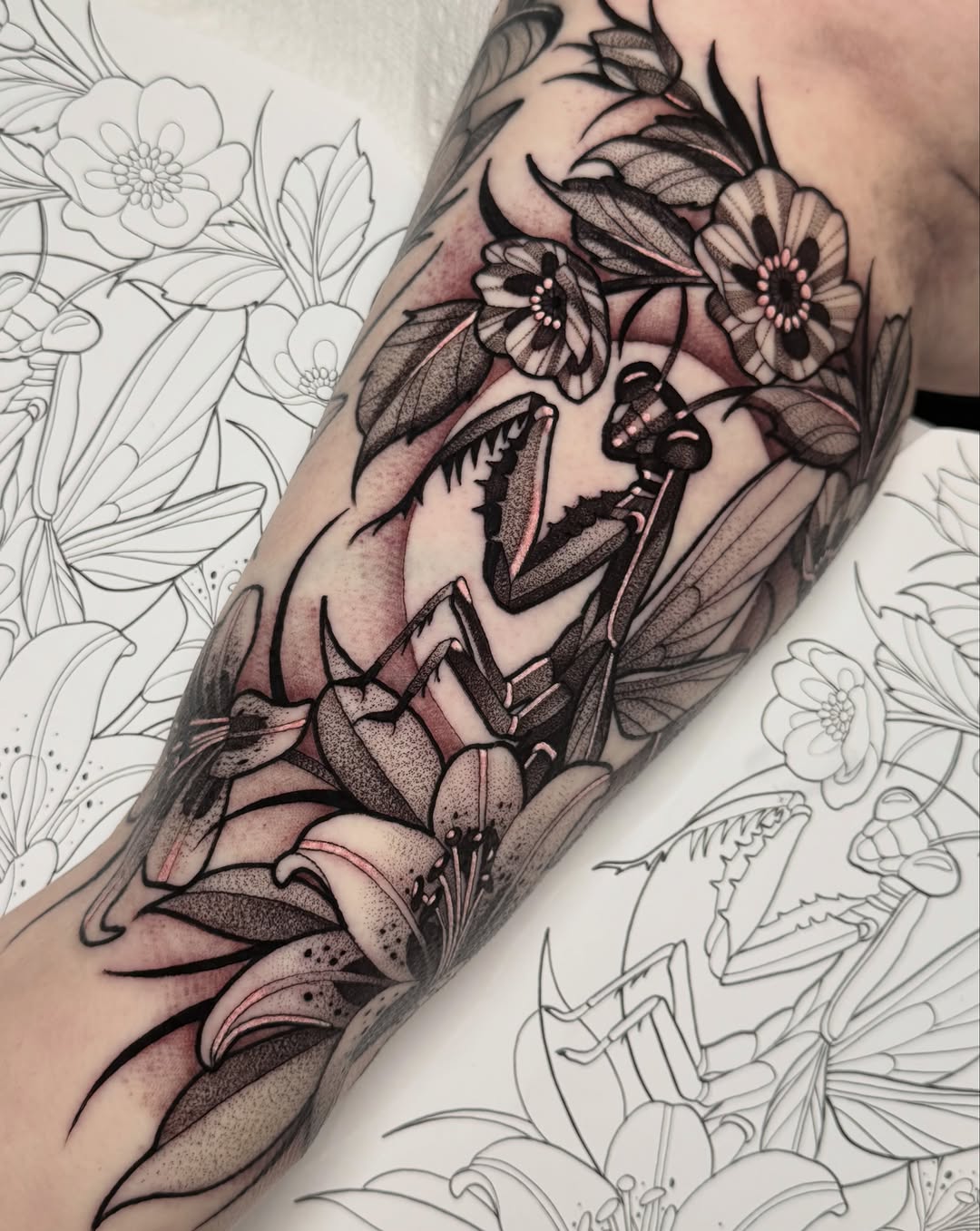 Tattoo by @aislynleigh — black_and_grey, dotwork