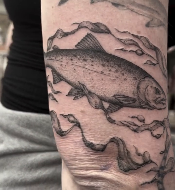 Tattoo by @mattbagodonuts — black_and_grey, realism