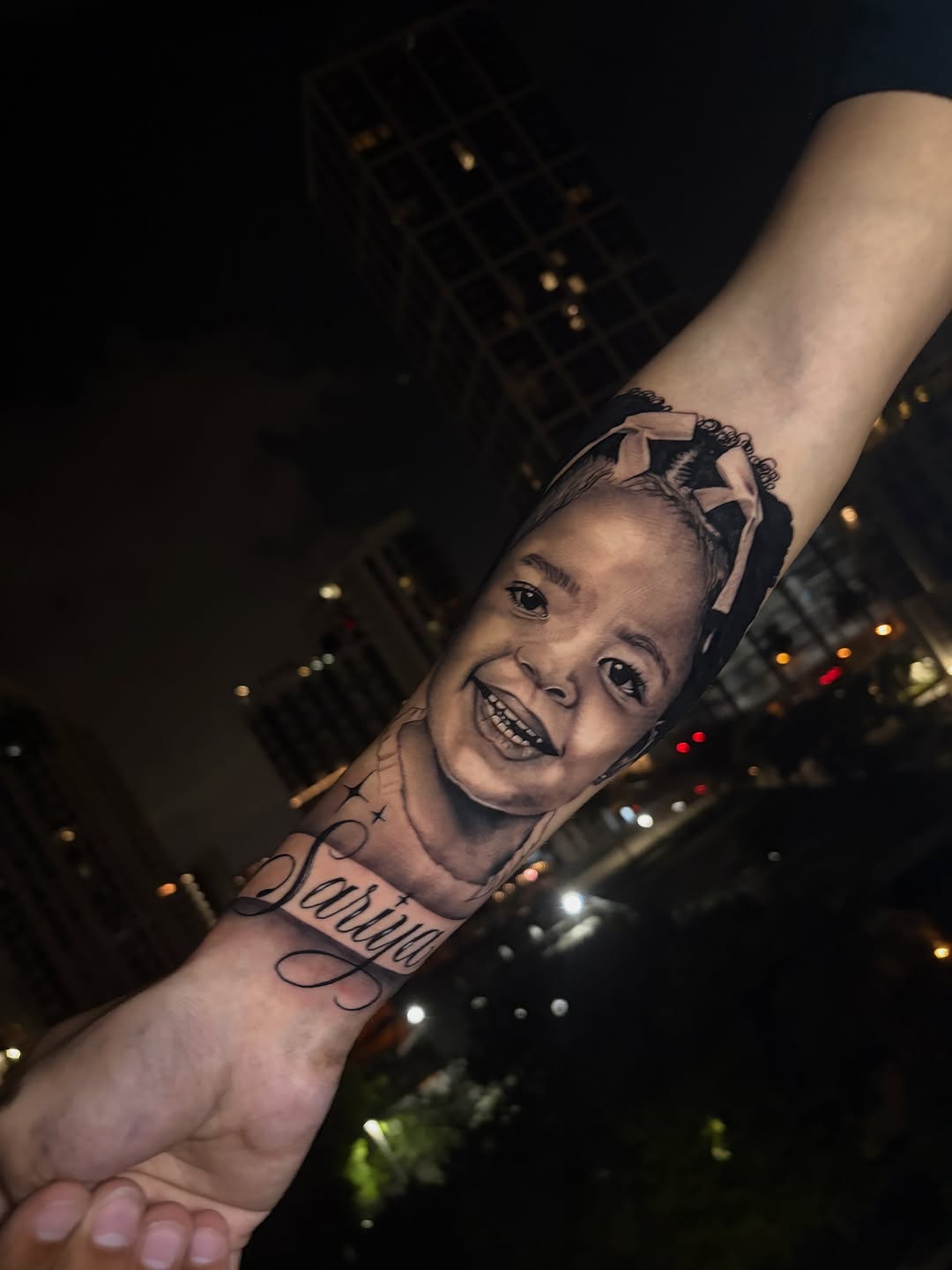 Tattoo by @n0face.j — realism, lettering_script