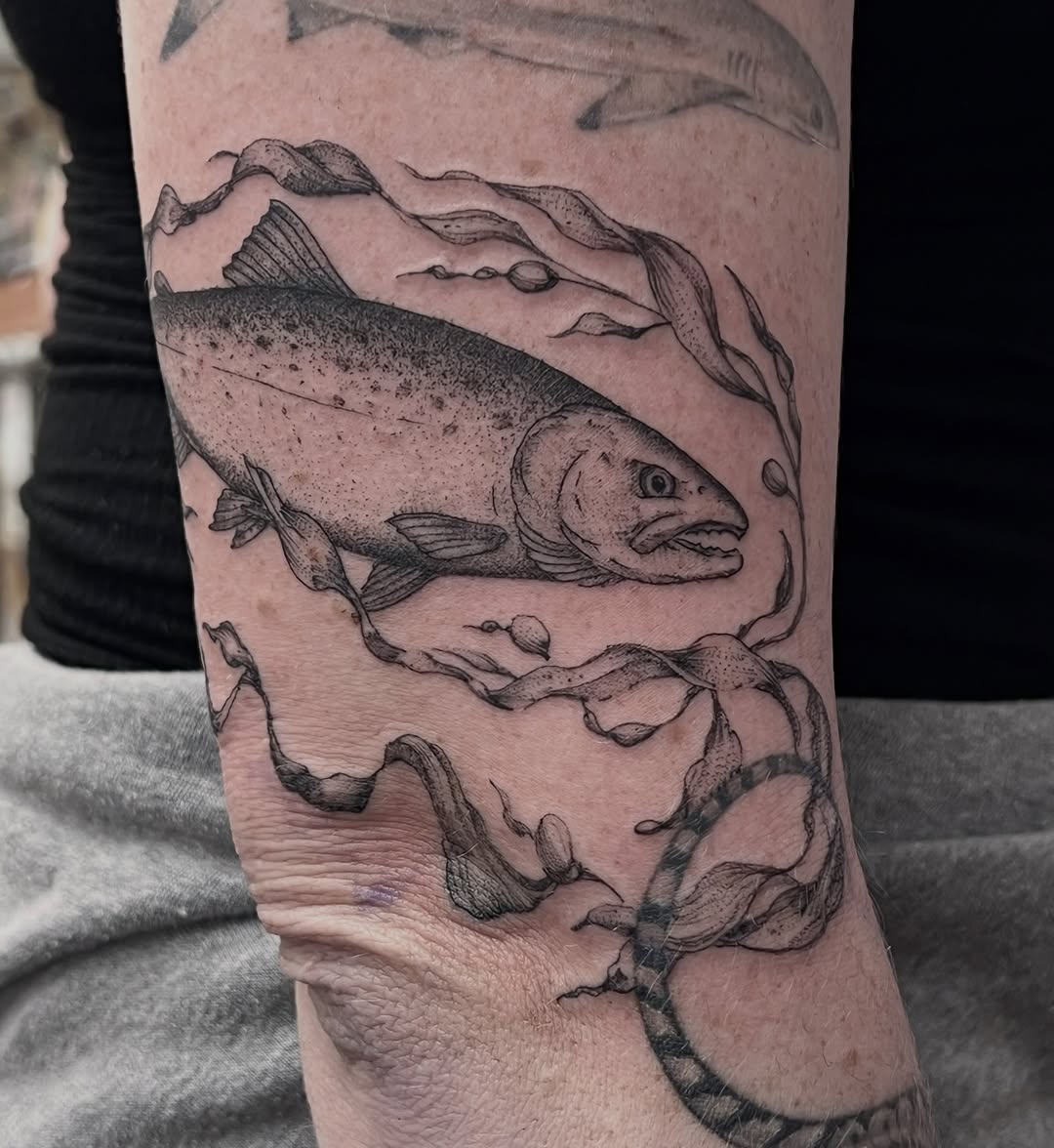 Tattoo by @mattbagodonuts — black_and_grey, realism