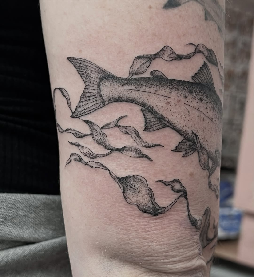 Tattoo by @mattbagodonuts — black_and_grey, illustrative
