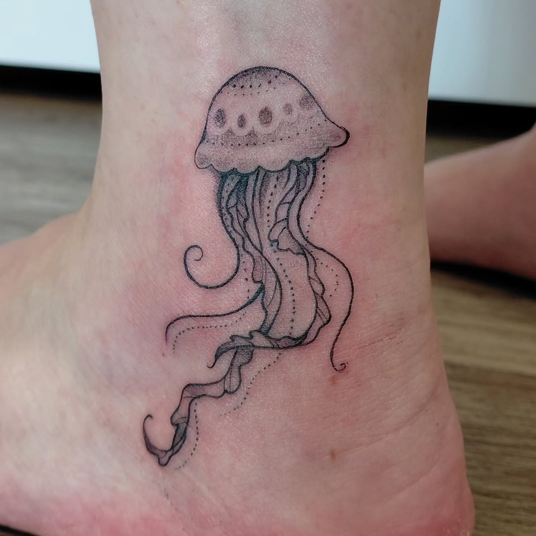 Tattoo by @antisocialinks — fine_line, dotwork