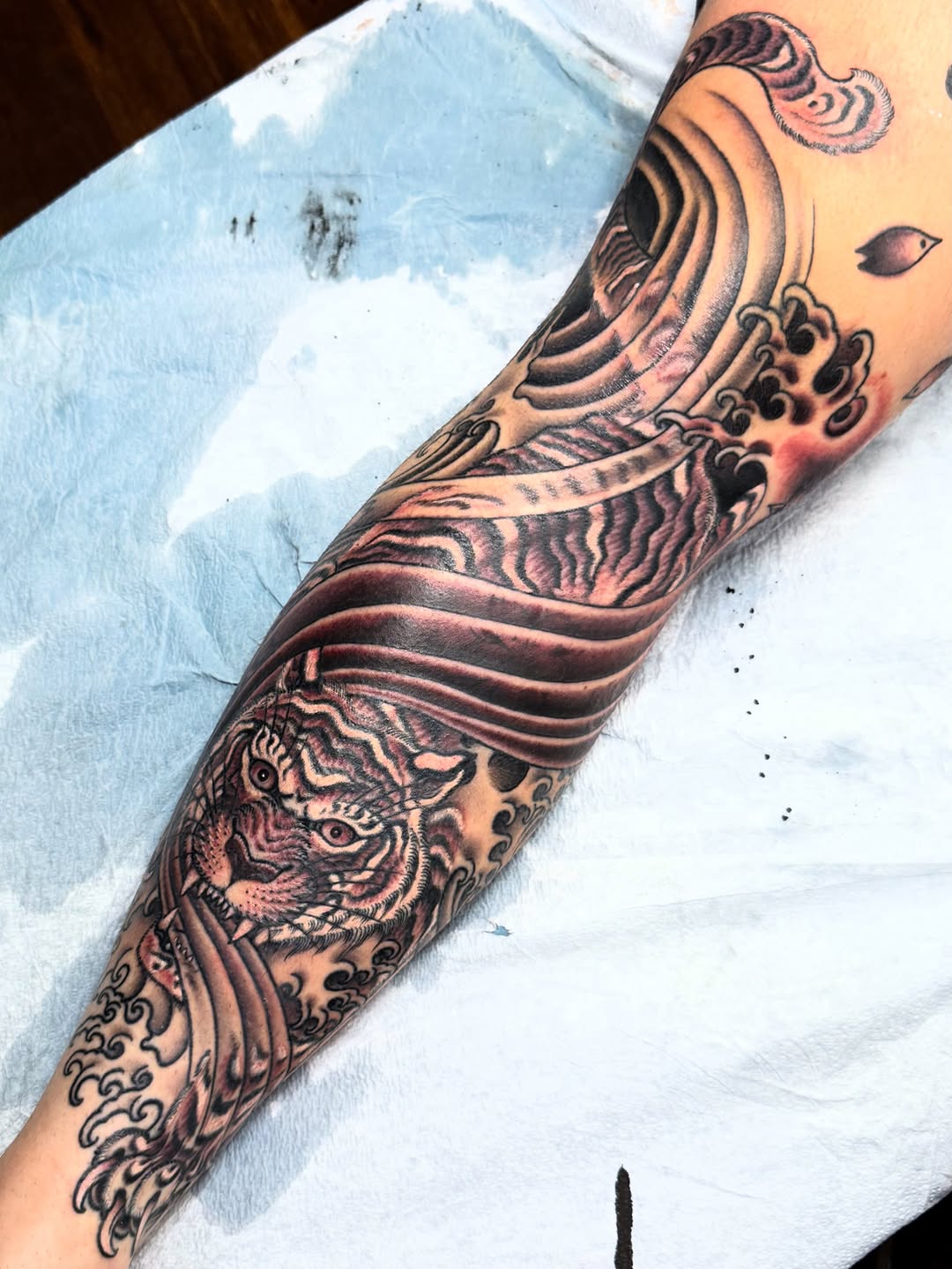 Tattoo by @connalcreates — japanese_irezumi, black_and_grey