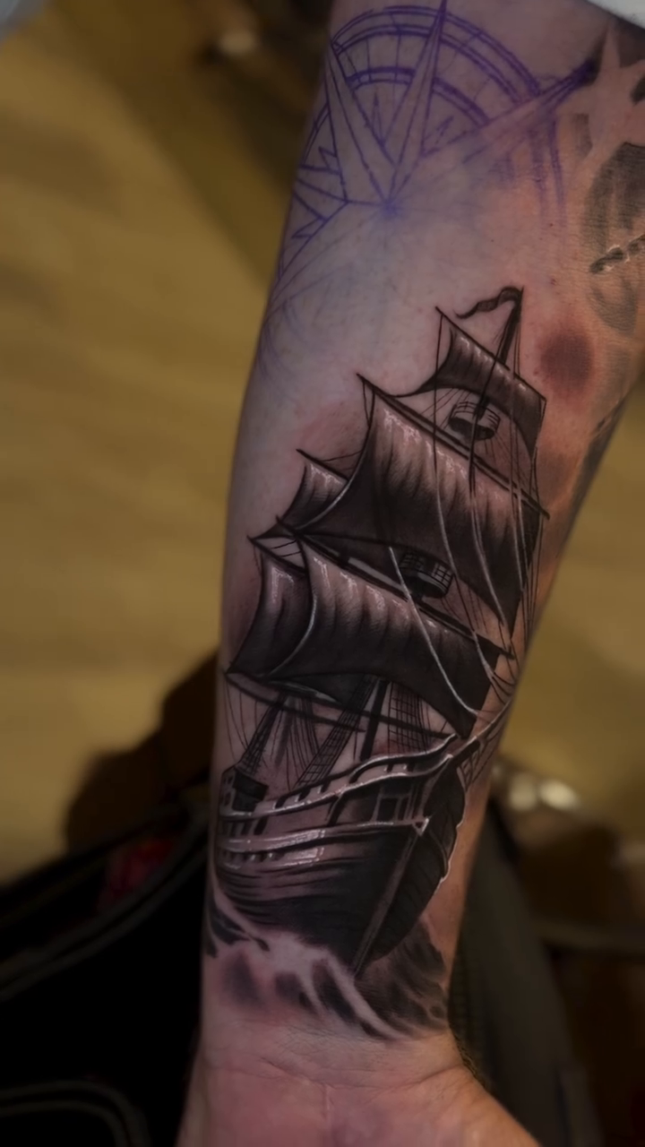 Tattoo by @tattsbyspike — black_and_grey, realism