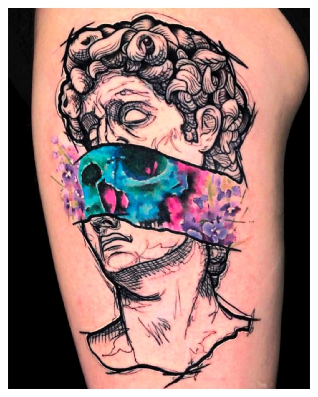 Tattoo by @inkyoursoul — trash_polka, watercolor