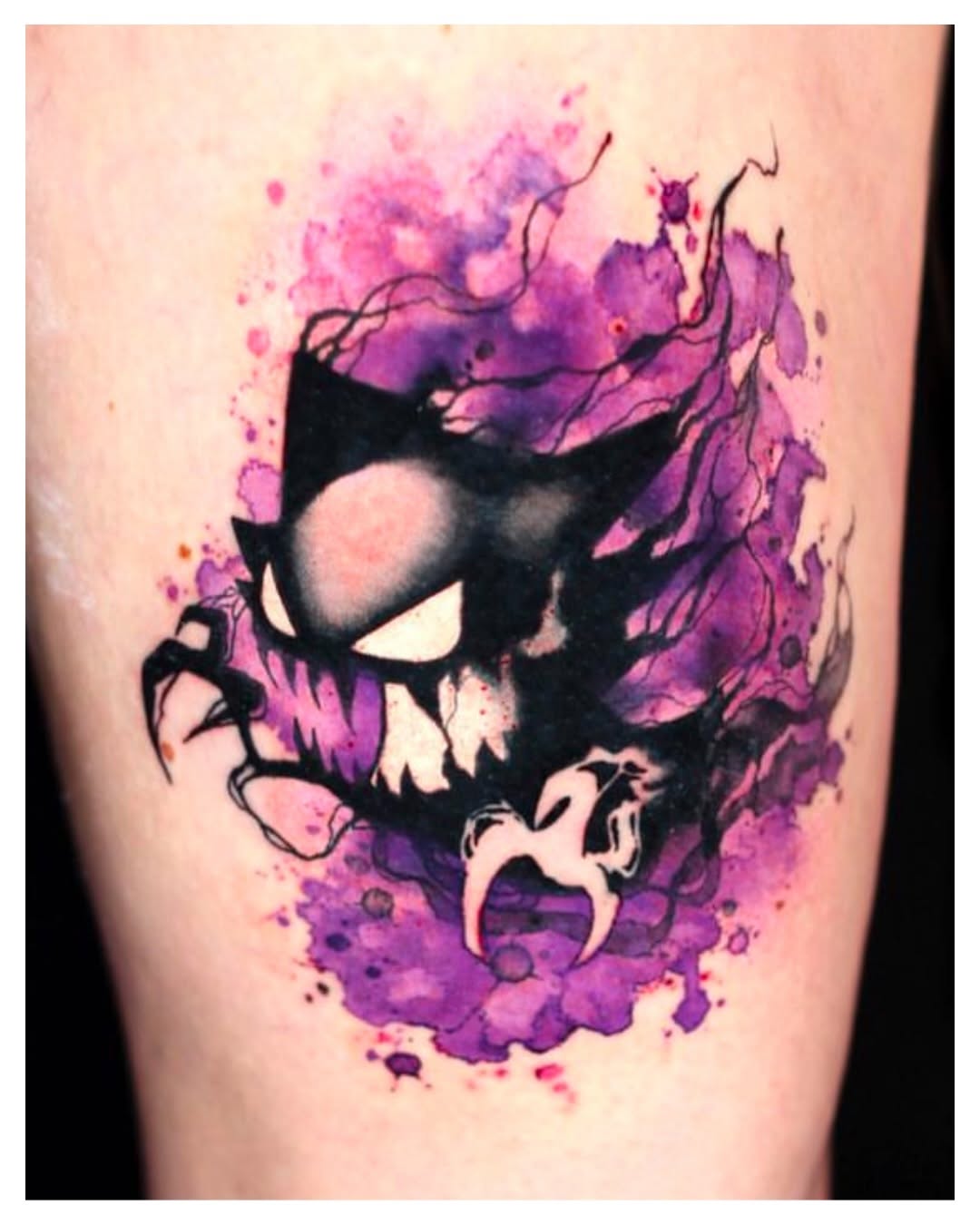 Tattoo by @inkyoursoul — watercolor, anime