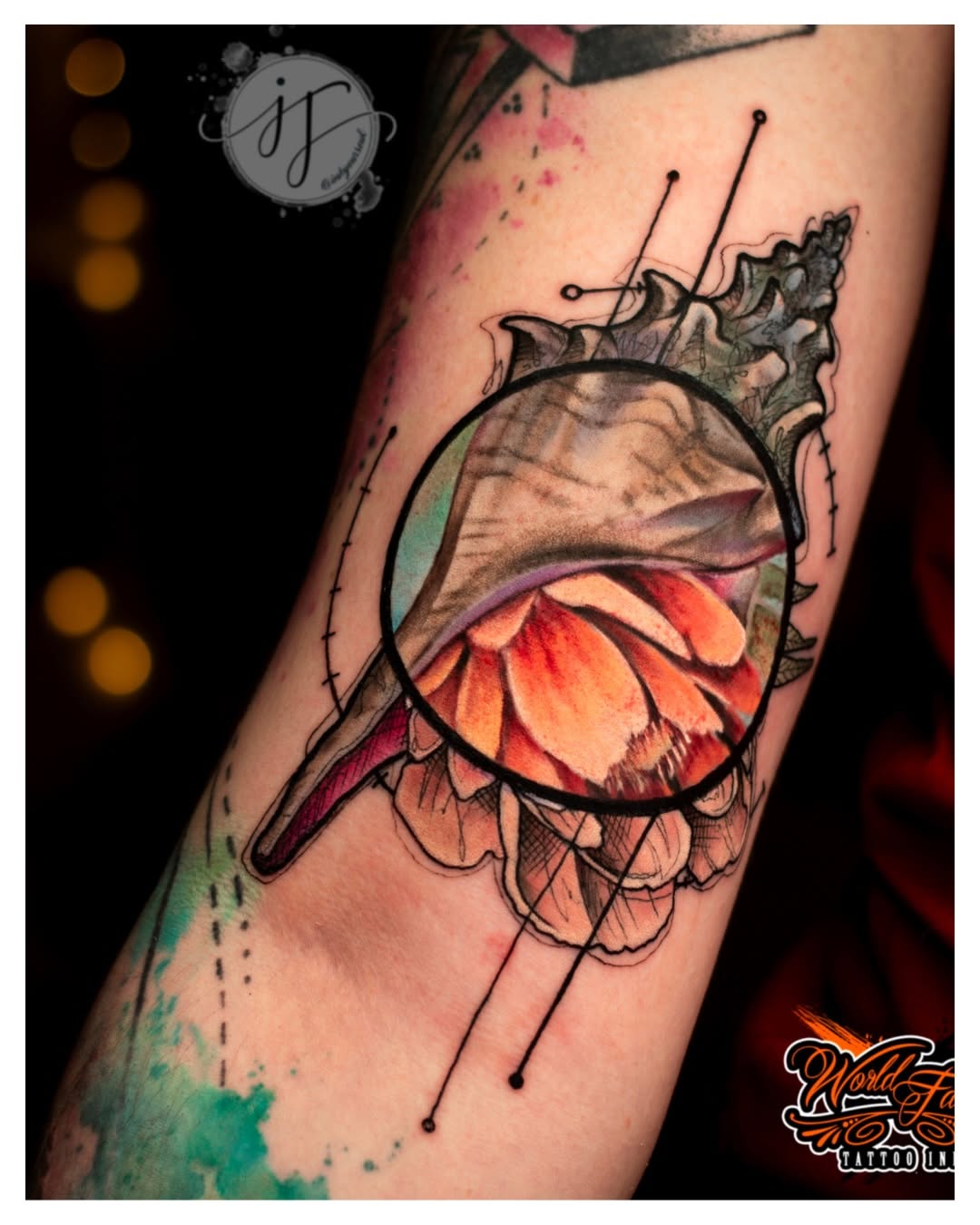 Tattoo by @inkyoursoul — realism, geometric