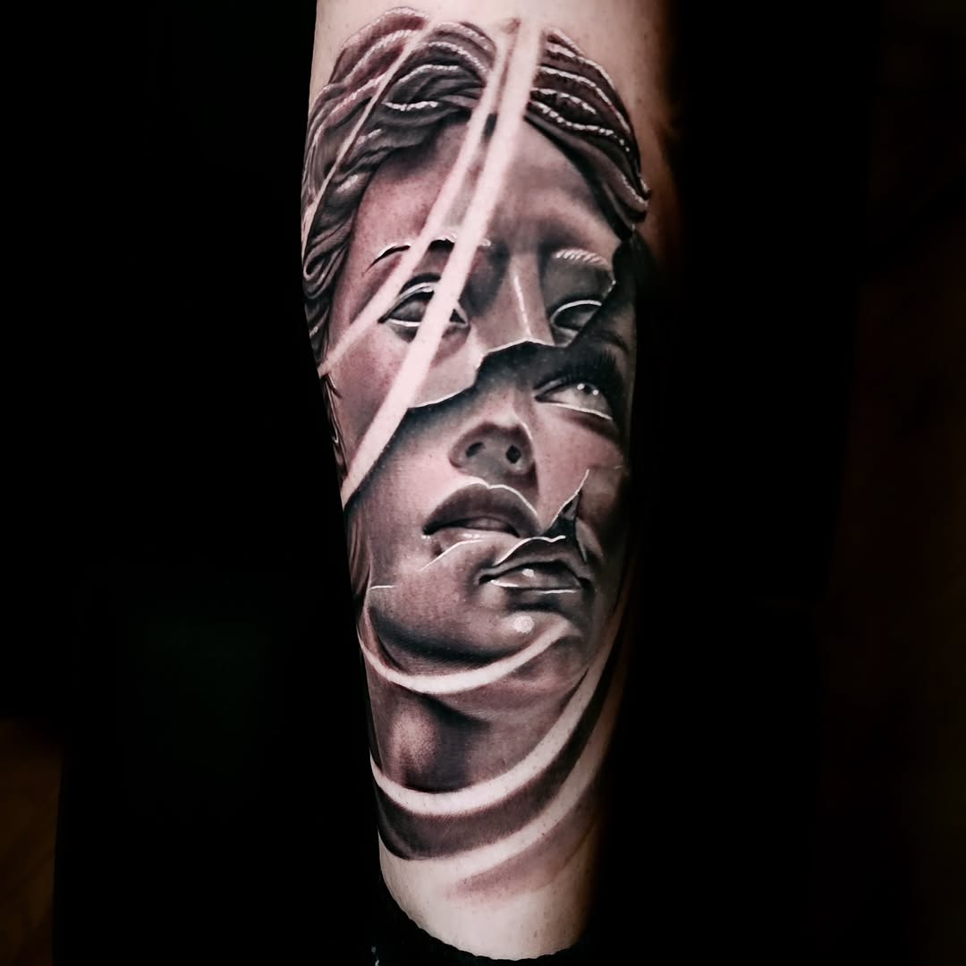 Tattoo by @lougottitattoo — realism, black_and_grey