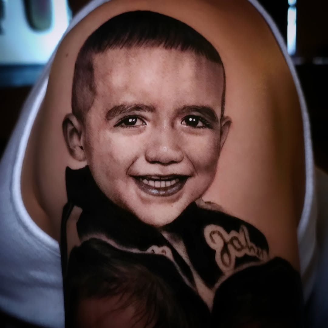 Tattoo by @lougottitattoo — realism, black_and_grey