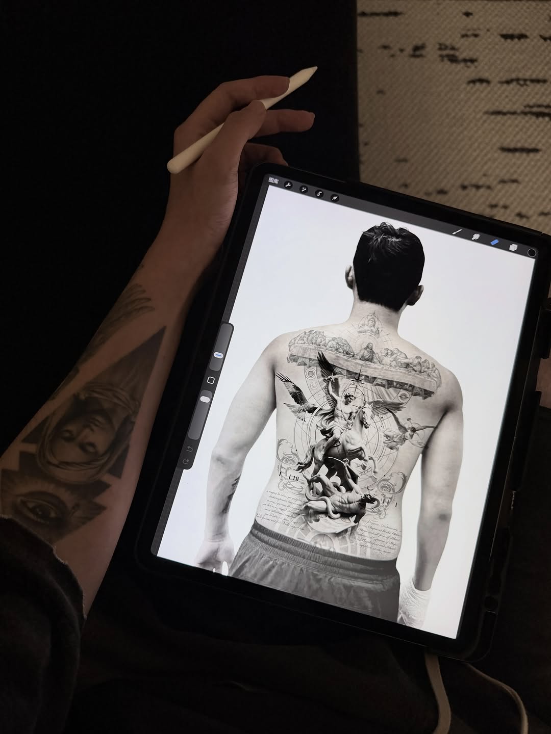 Tattoo by @2hou_tattooist — realism, black_and_grey