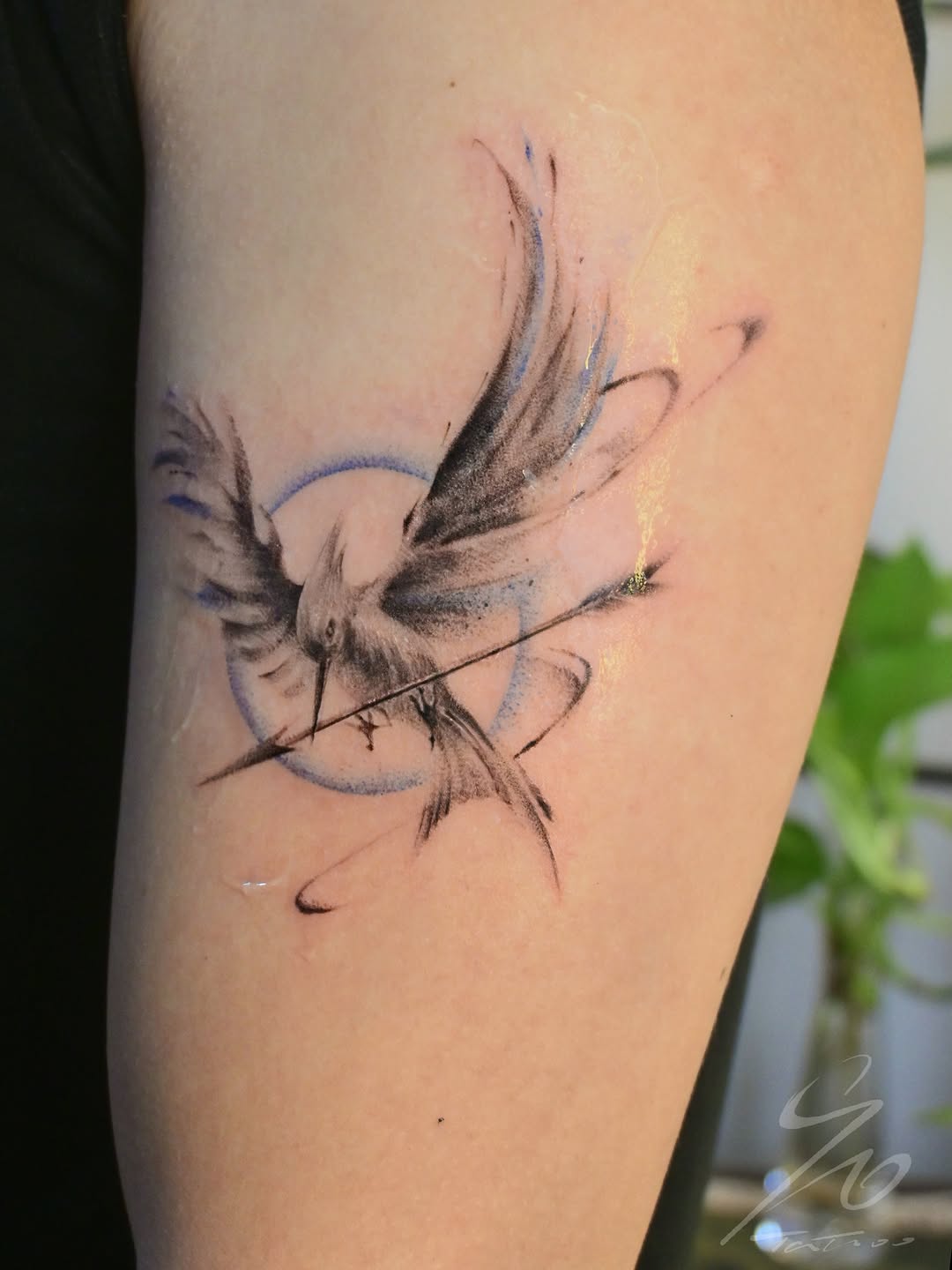 Tattoo by @90tattoo_ — illustrative, watercolor
