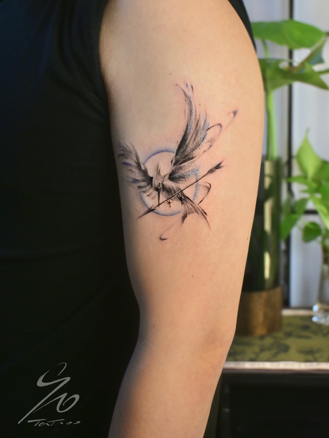 Tattoo by @90tattoo_ — fine_line, black_and_grey