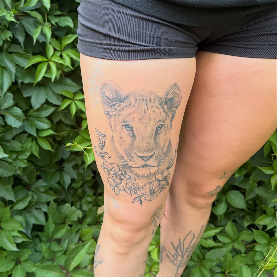 Tattoo by @chaotic_zen_arts — realism, black_and_grey