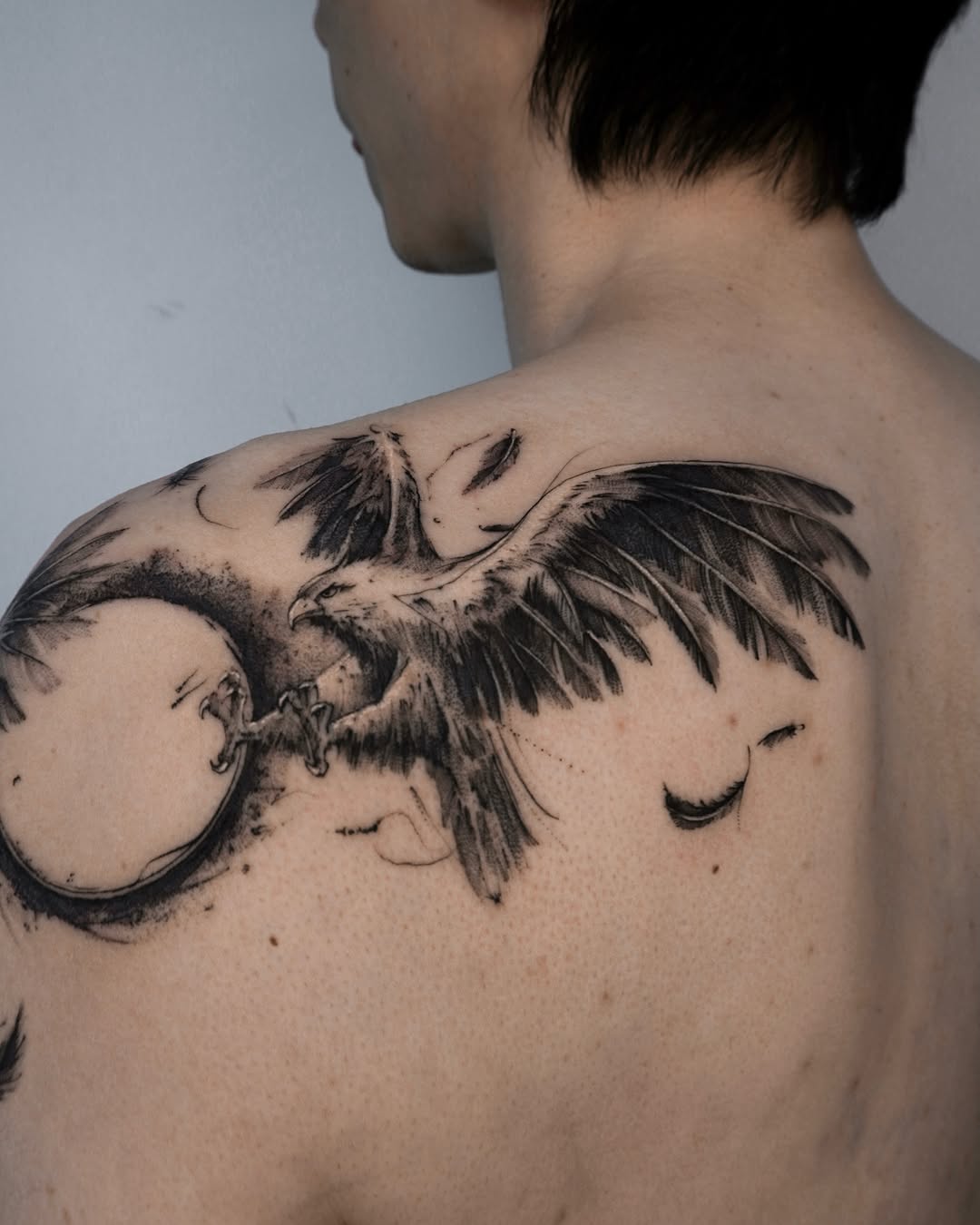 Tattoo by @maru.tattooist — black_and_grey, illustrative