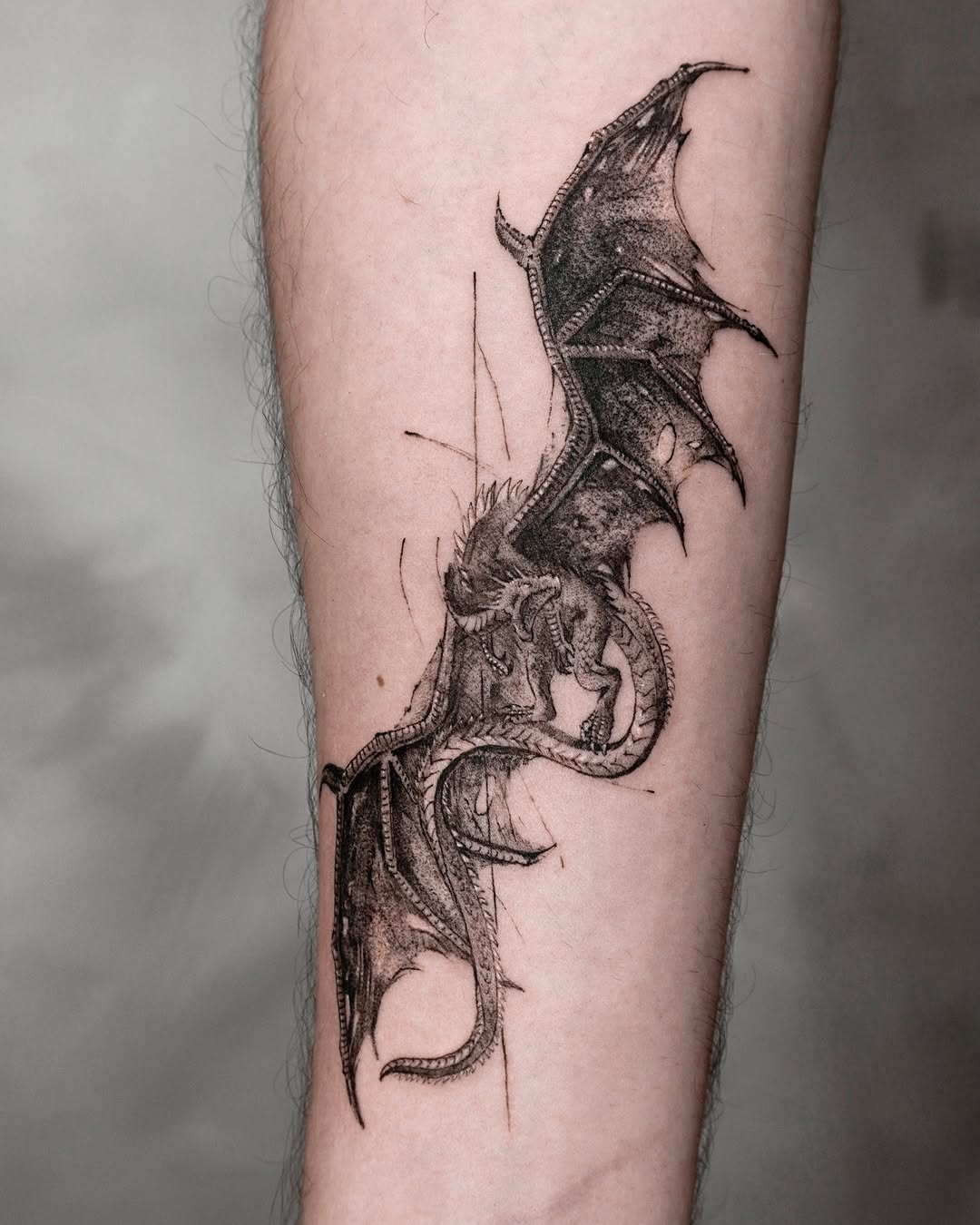 Tattoo by @maru.tattooist — illustrative, black_and_grey