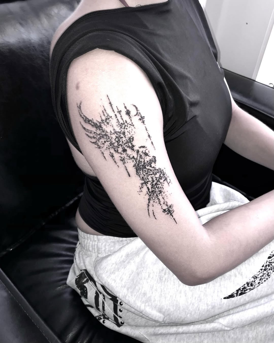 Tattoo by @lxk.e4_u β dotwork, black_and_grey