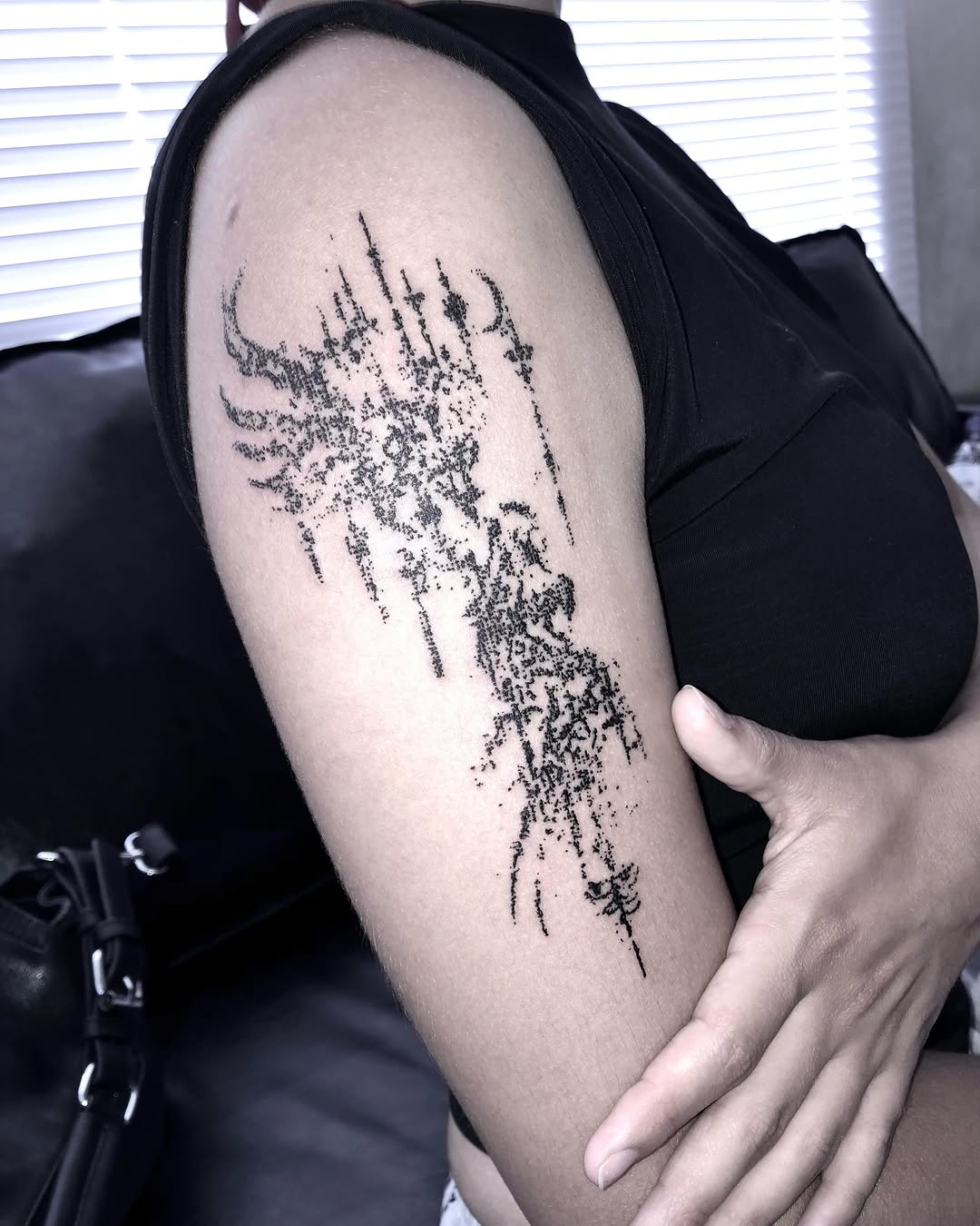 Tattoo by @lxk.e4_u β blackwork, dotwork