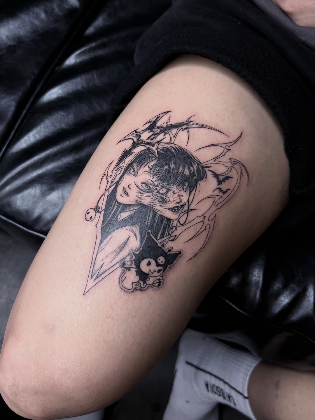 Tattoo by @deathtxpia โ illustrative, black_and_grey