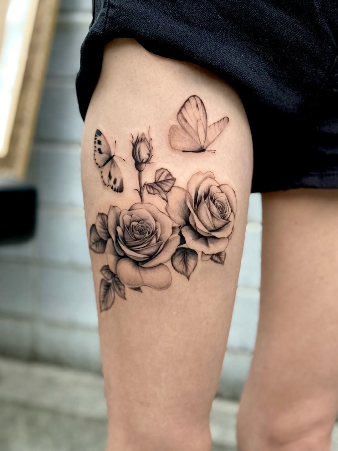 Tattoo by @tattooist_blanc — realism, black_and_grey