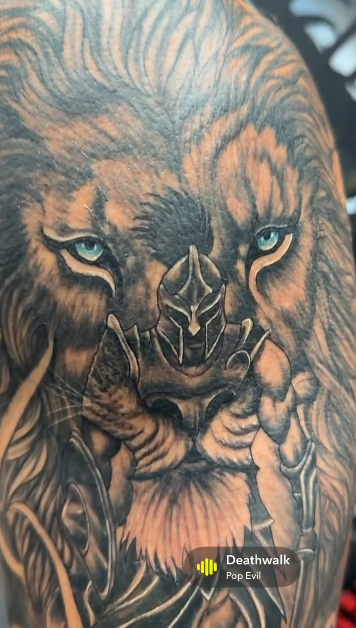 Tattoo by @tattoosbysoldiermike — realism, black_and_grey