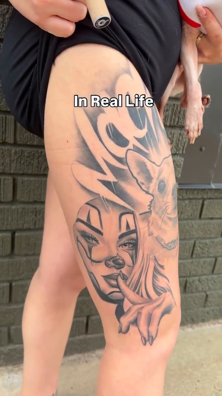 Tattoo by @shellzinkz — black_and_grey, realism
