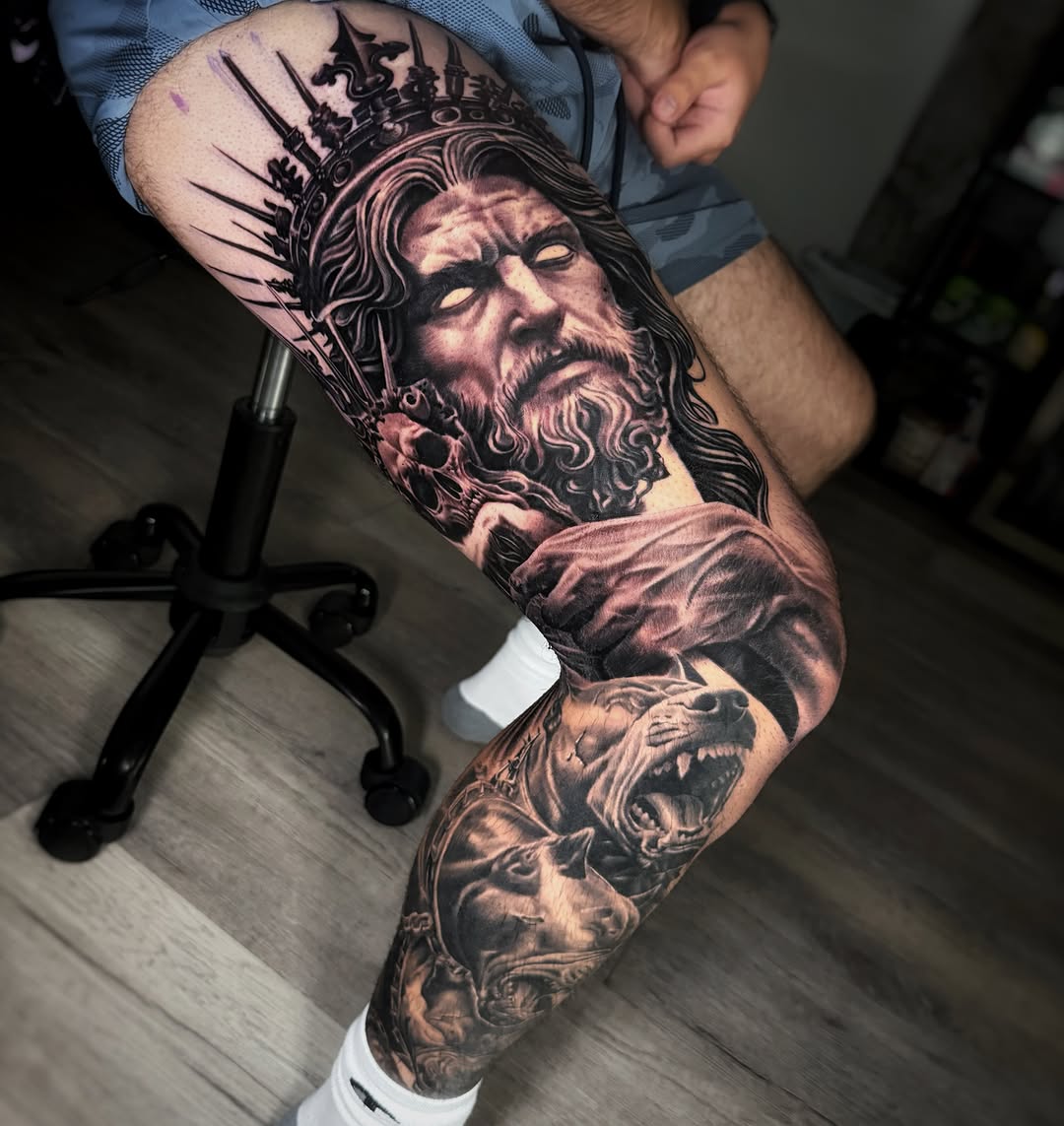 Tattoo by @inkbymaaku — realism, black_and_grey