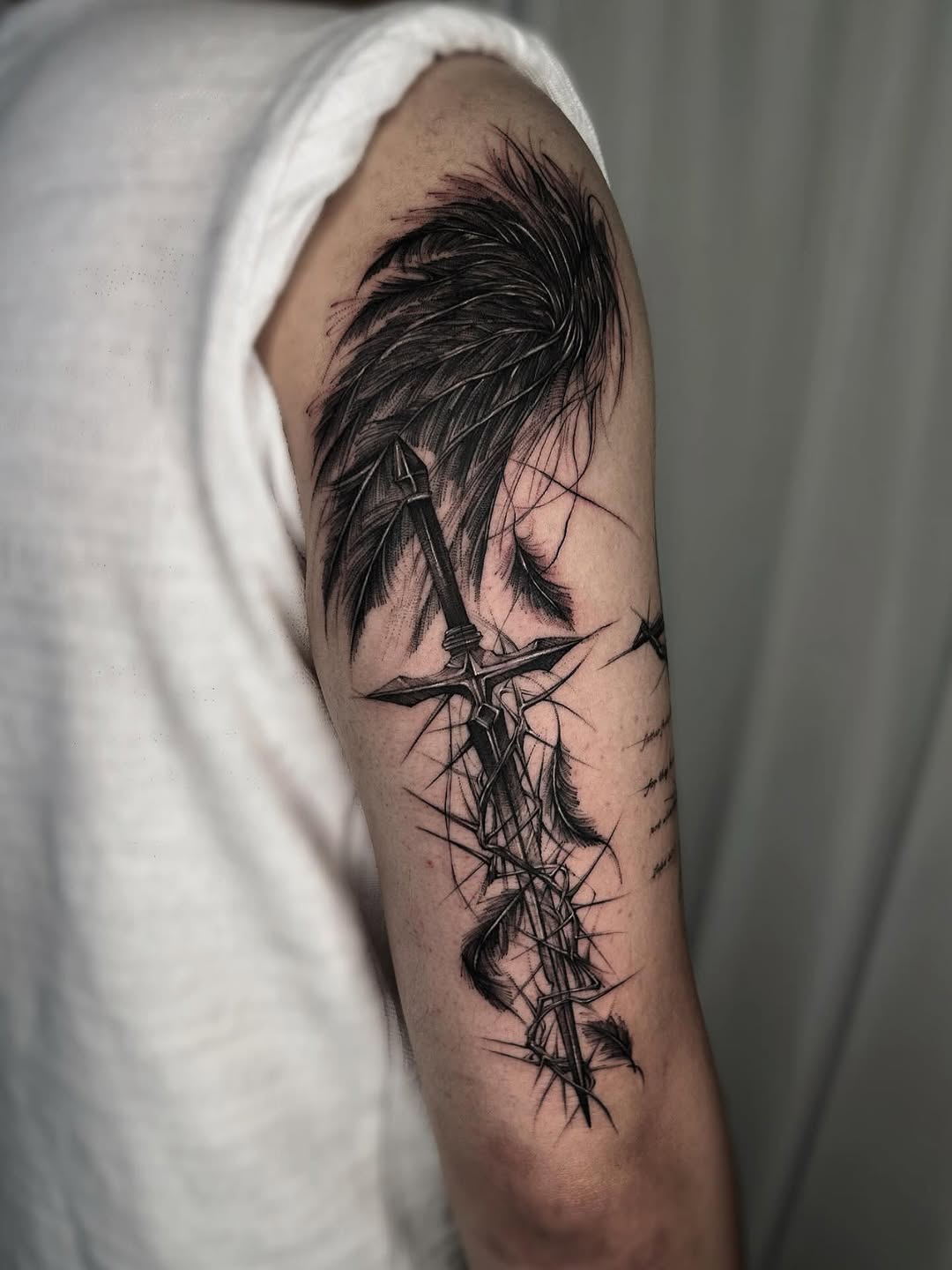 Tattoo by @tamilia_howall — black_and_grey, realism