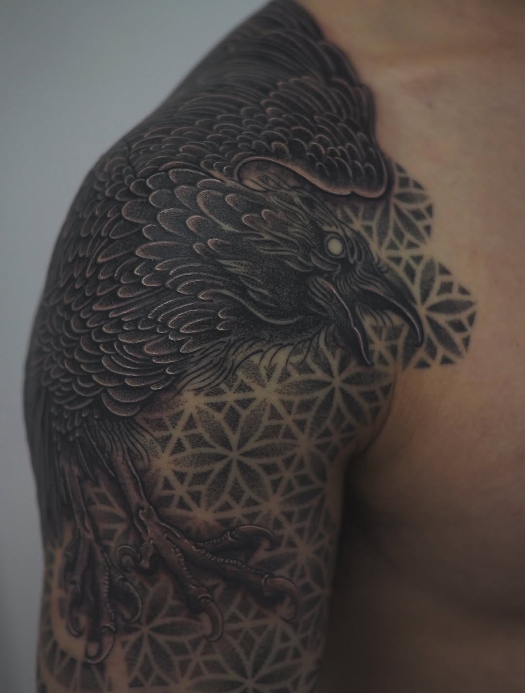 Tattoo by @jimmyyuen — black_and_grey, geometric