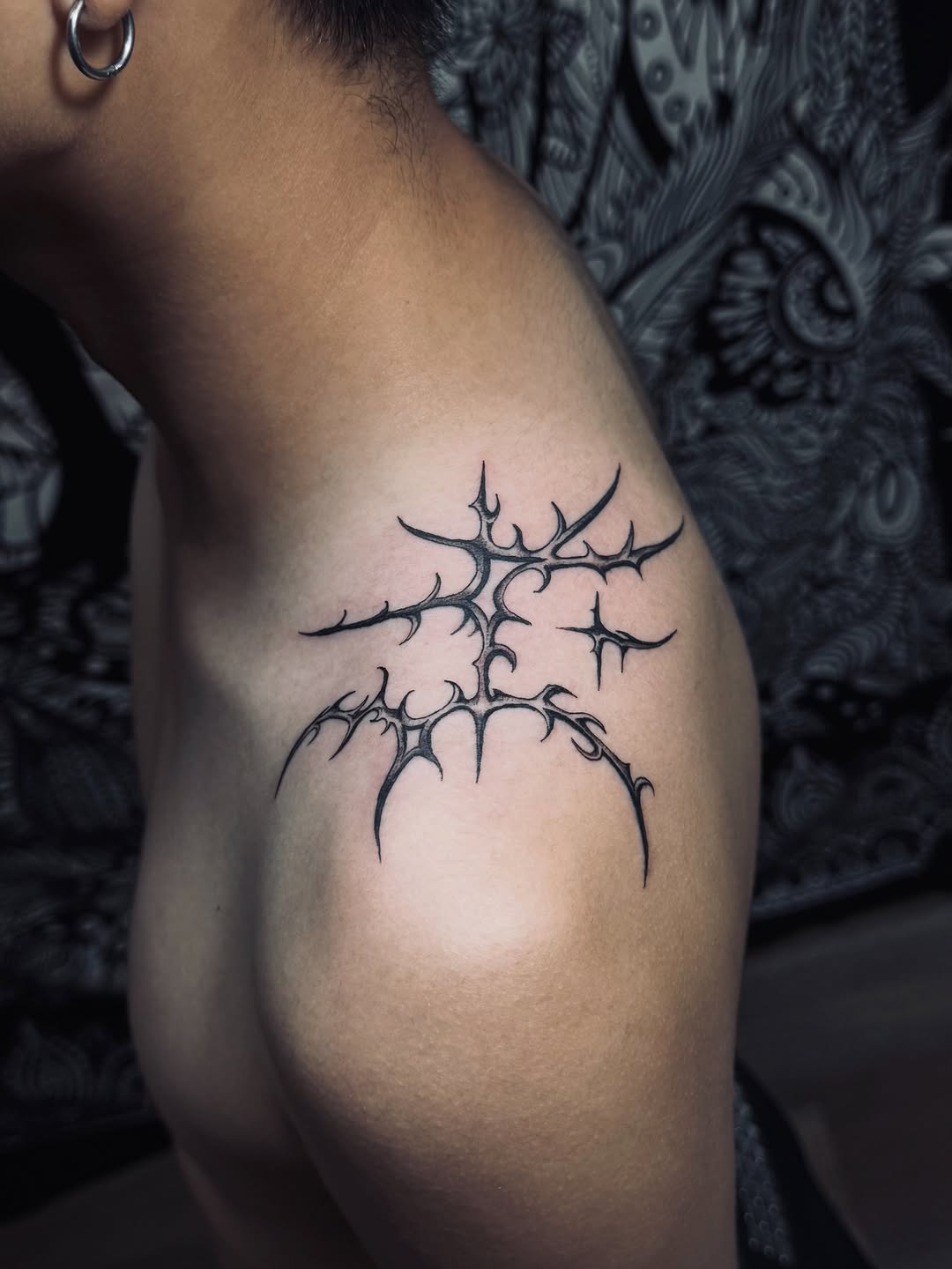 Tattoo by @bofumania — blackwork, geometric