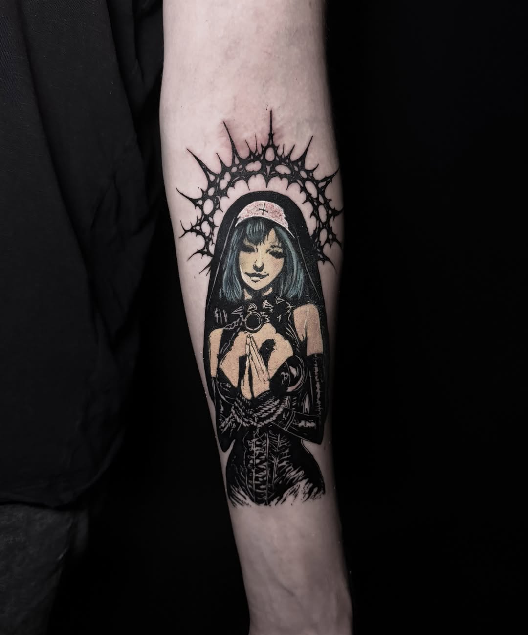Tattoo by @boniaart — illustrative, blackwork