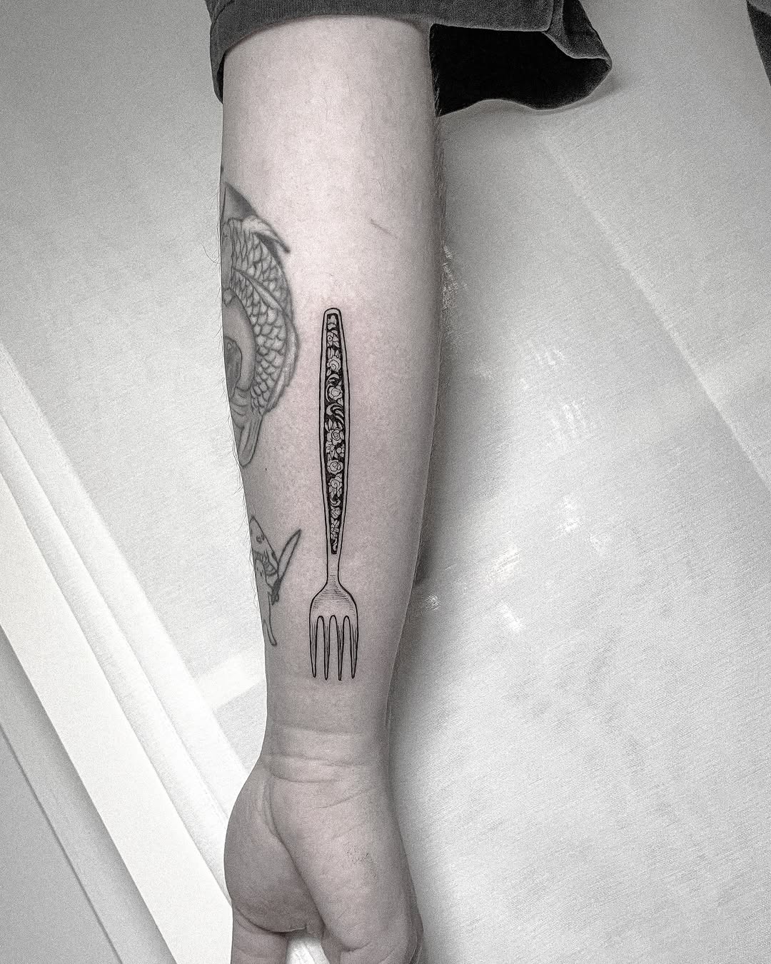 Tattoo by @inshvvn — fine_line, black_and_grey