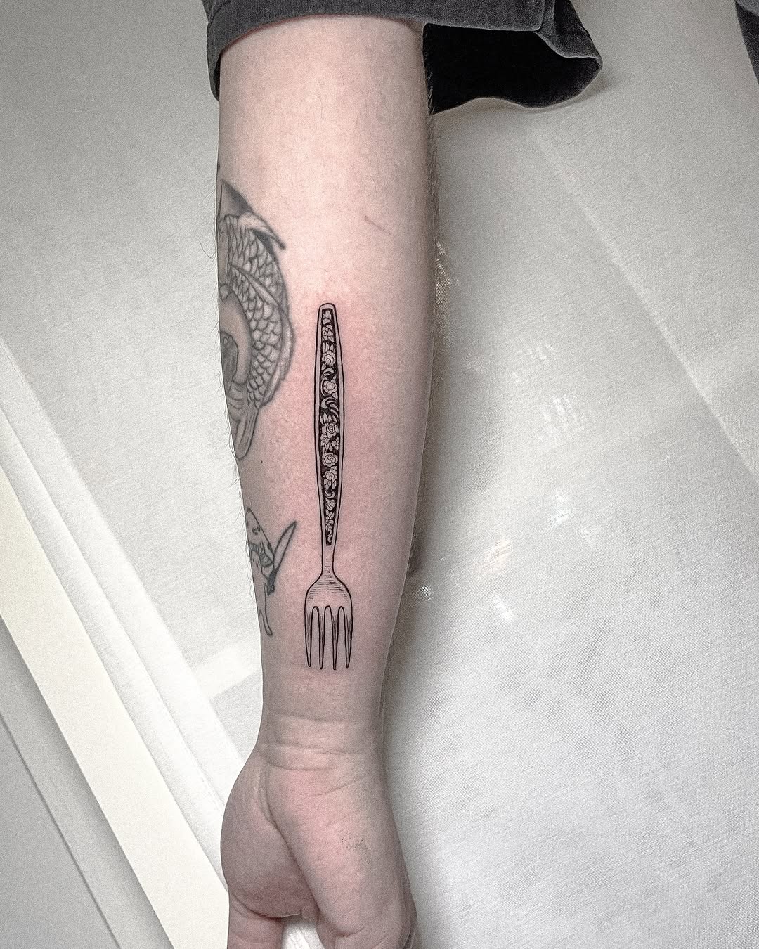 Tattoo by @inshvvn — fine_line, black_and_grey