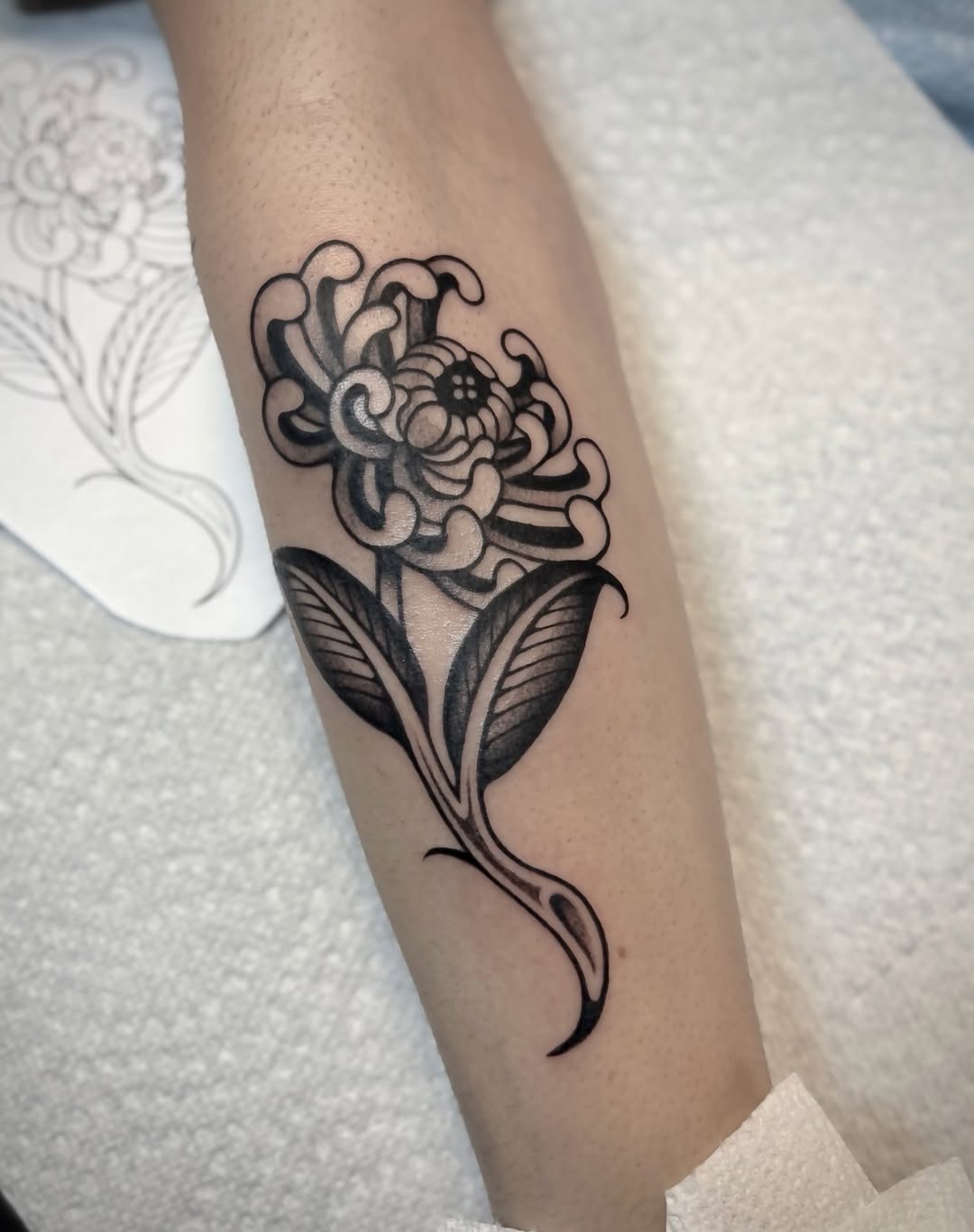 Tattoo by @maya_zink — japanese_irezumi, black_and_grey