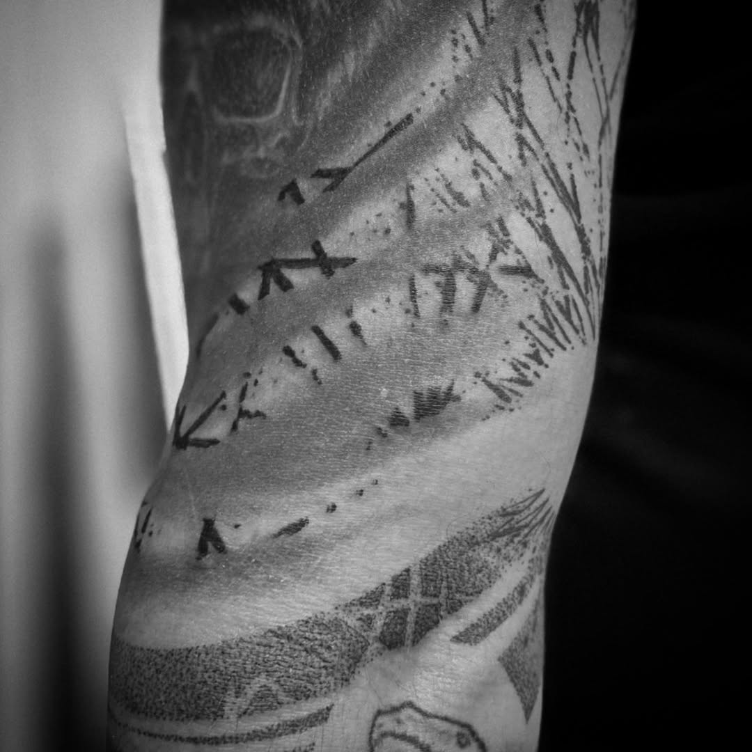 Tattoo by @aaronistattoo — blackwork, geometric