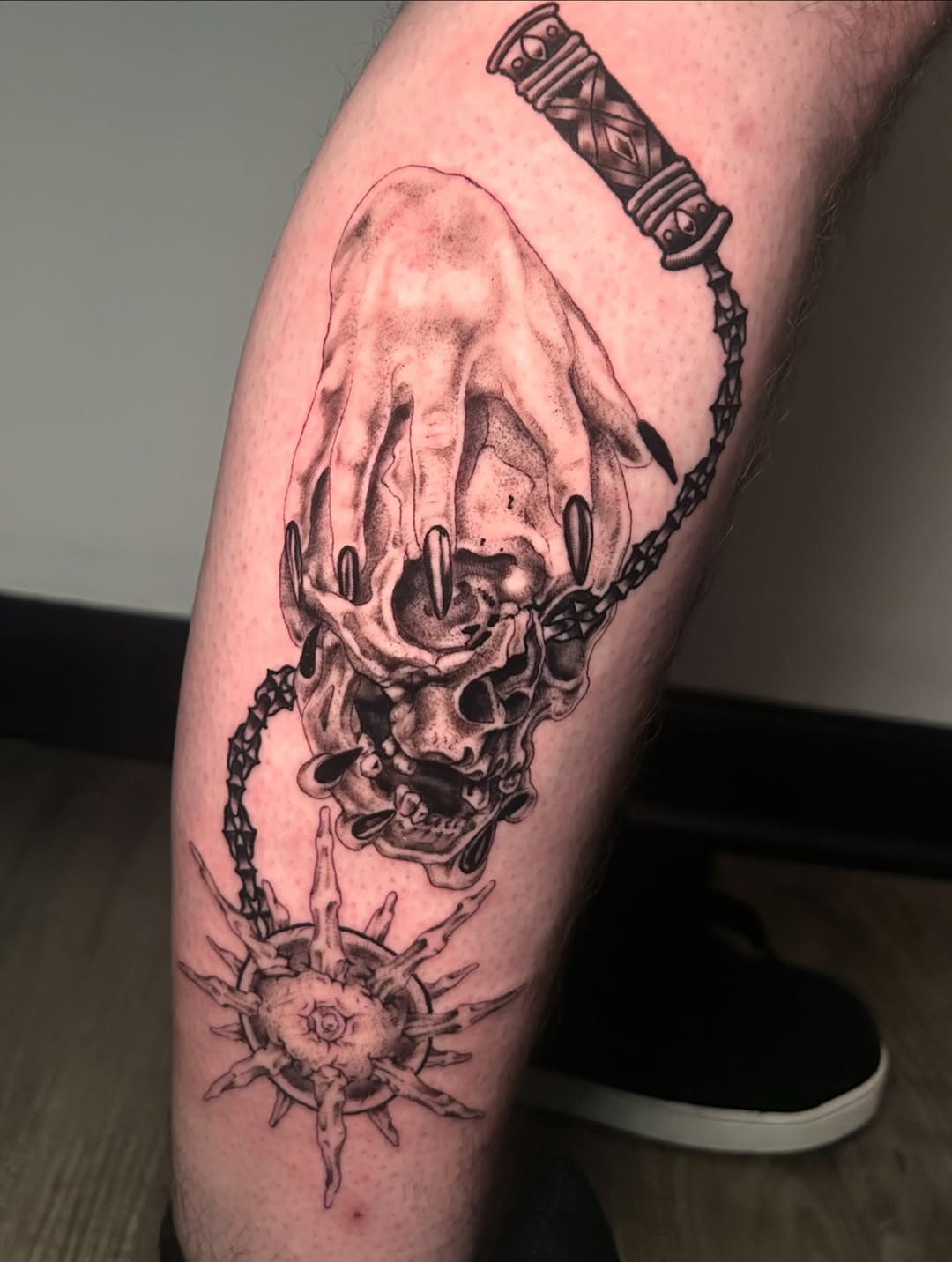 Tattoo by @socratiicrrat โ black_and_grey, dark_realism