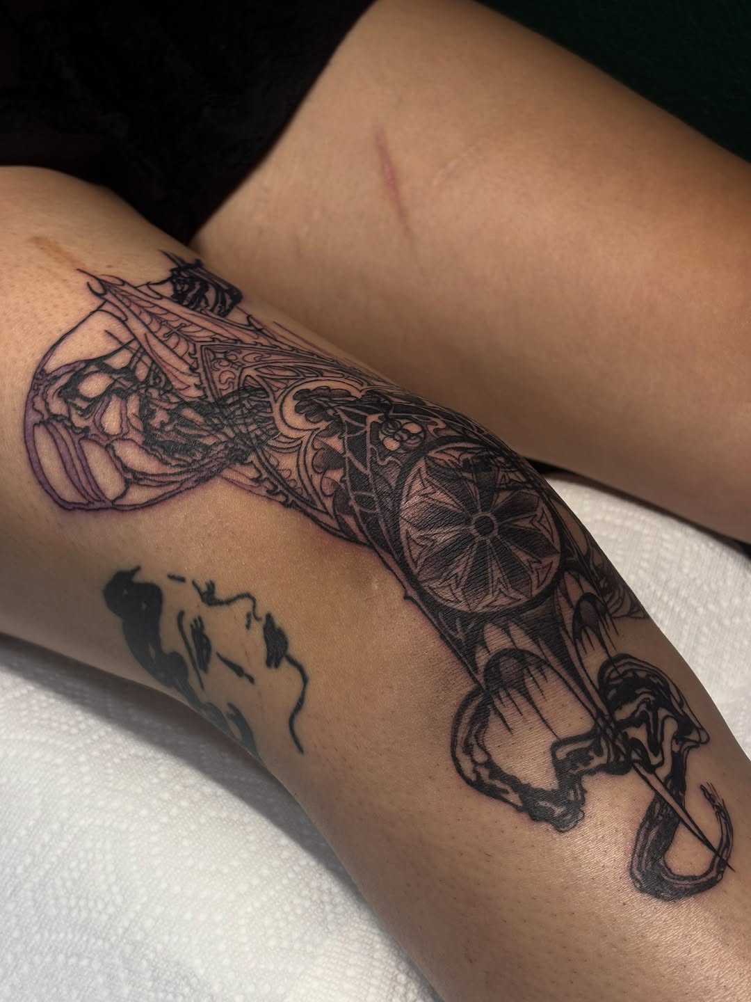 Tattoo by @inkkate_ — blackwork, geometric