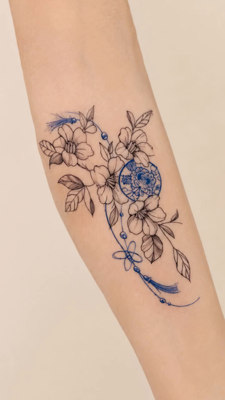 Tattoo by @morae_tattoo — fine_line, japanese_irezumi
