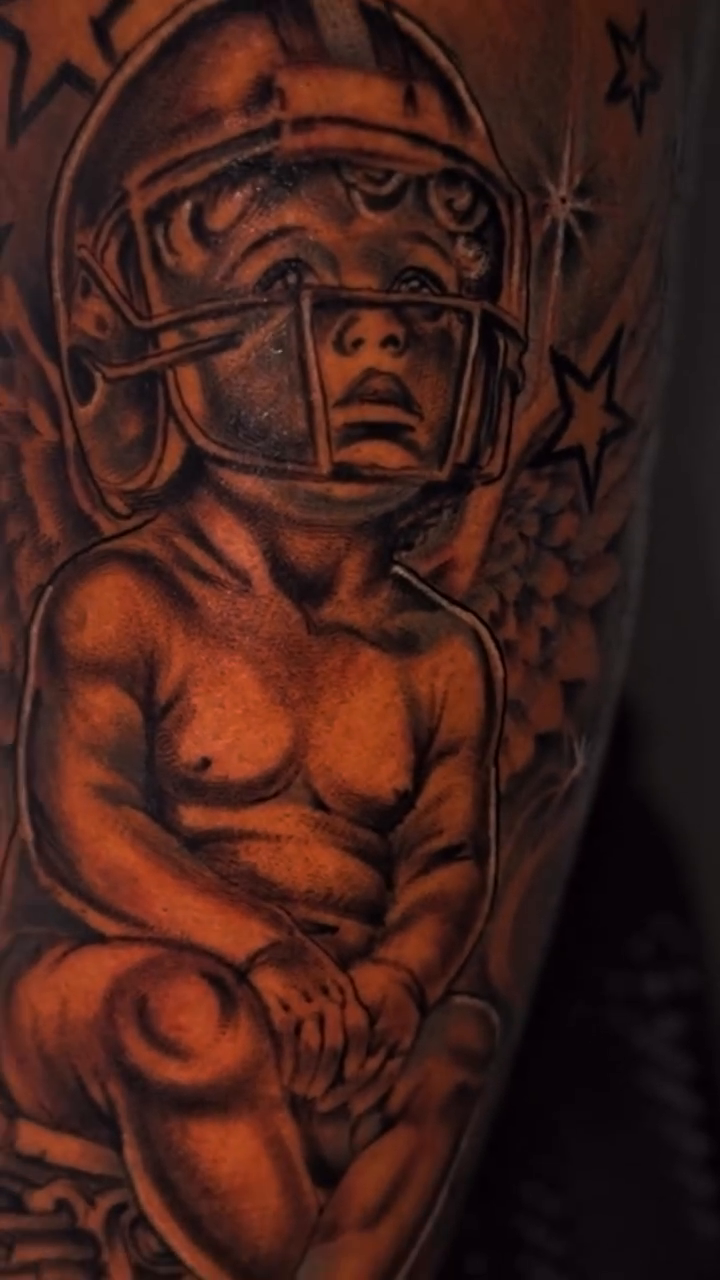 Tattoo by @broninked — black_and_grey, realism
