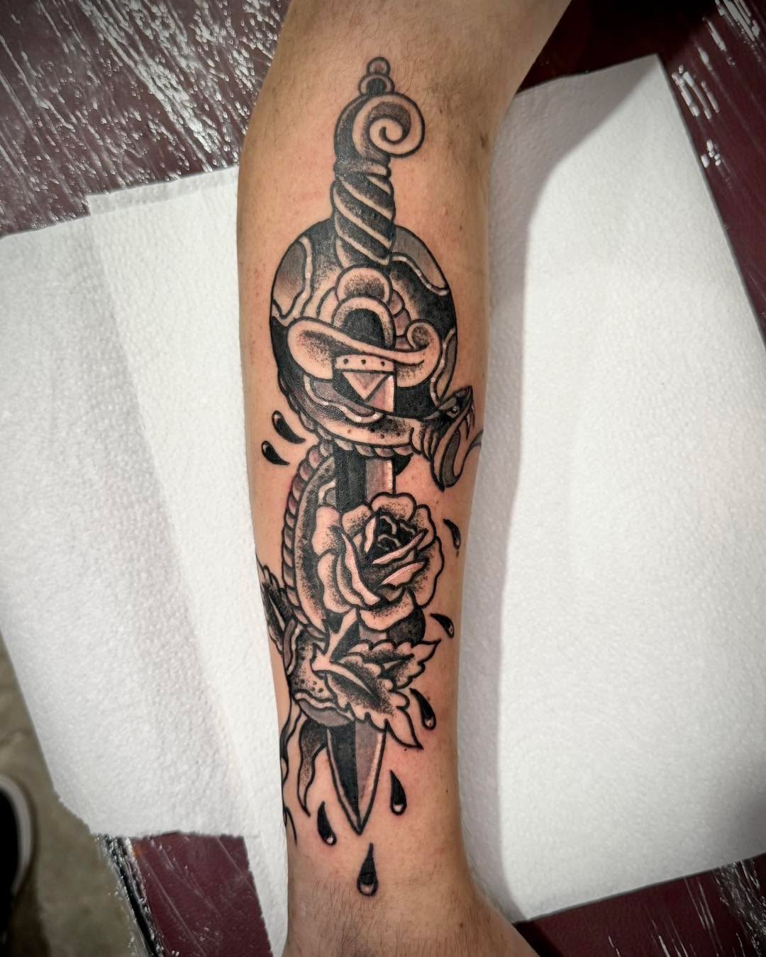 Tattoo by @jherrontattoo — american_traditional, black_and_grey