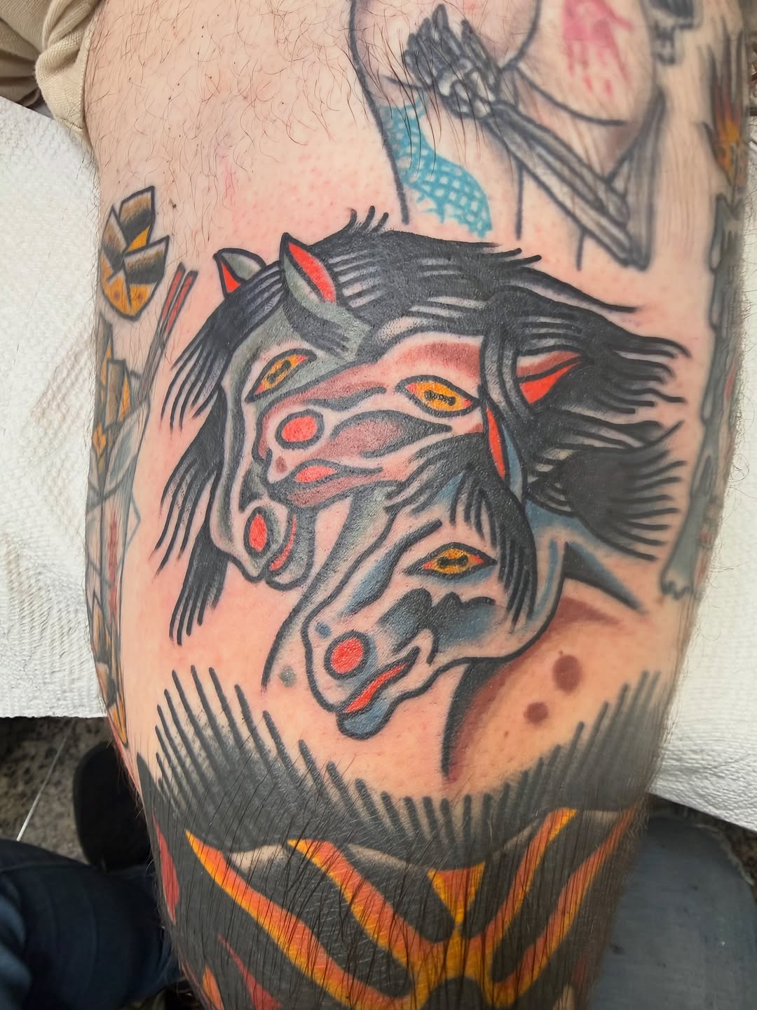 Tattoo by @tenderhearttattoo — american_traditional, neo_traditional