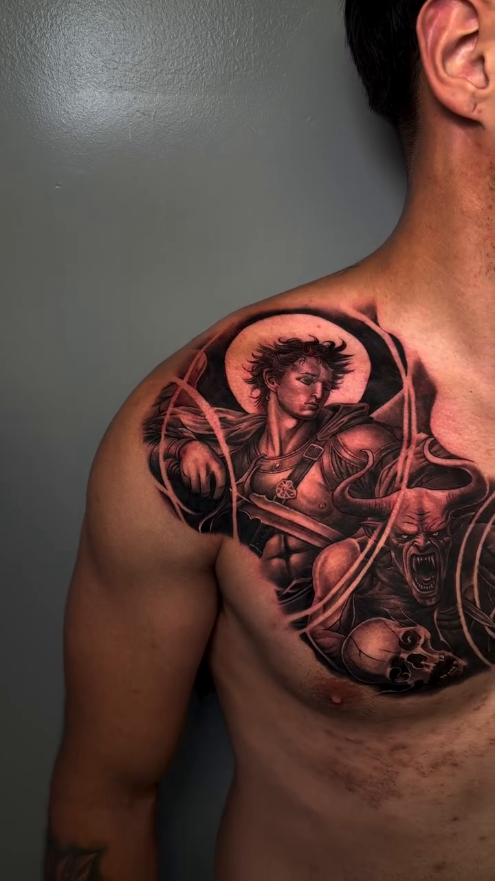 Tattoo by @ocks_tattoos β dark_realism, black_and_grey