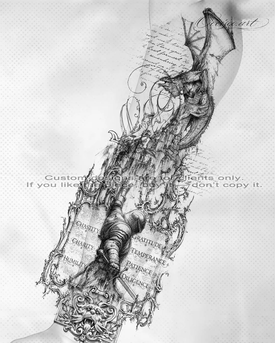 Tattoo by @occisoo.art โ black_and_grey, illustrative