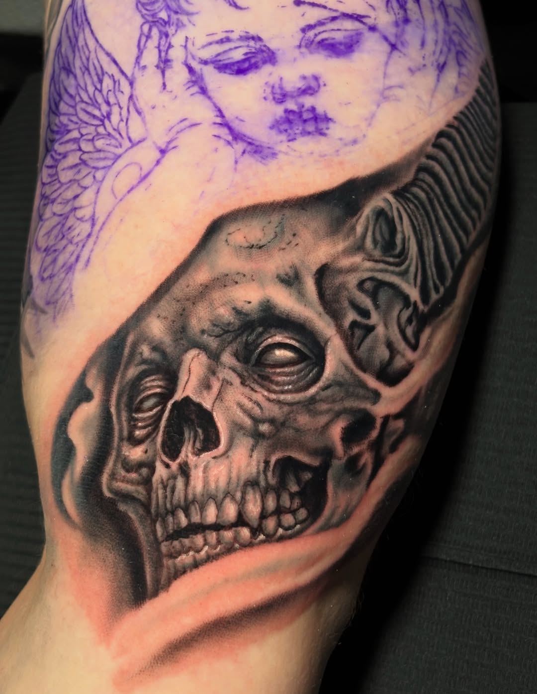 Tattoo by @d.muns_ink — realism, black_and_grey
